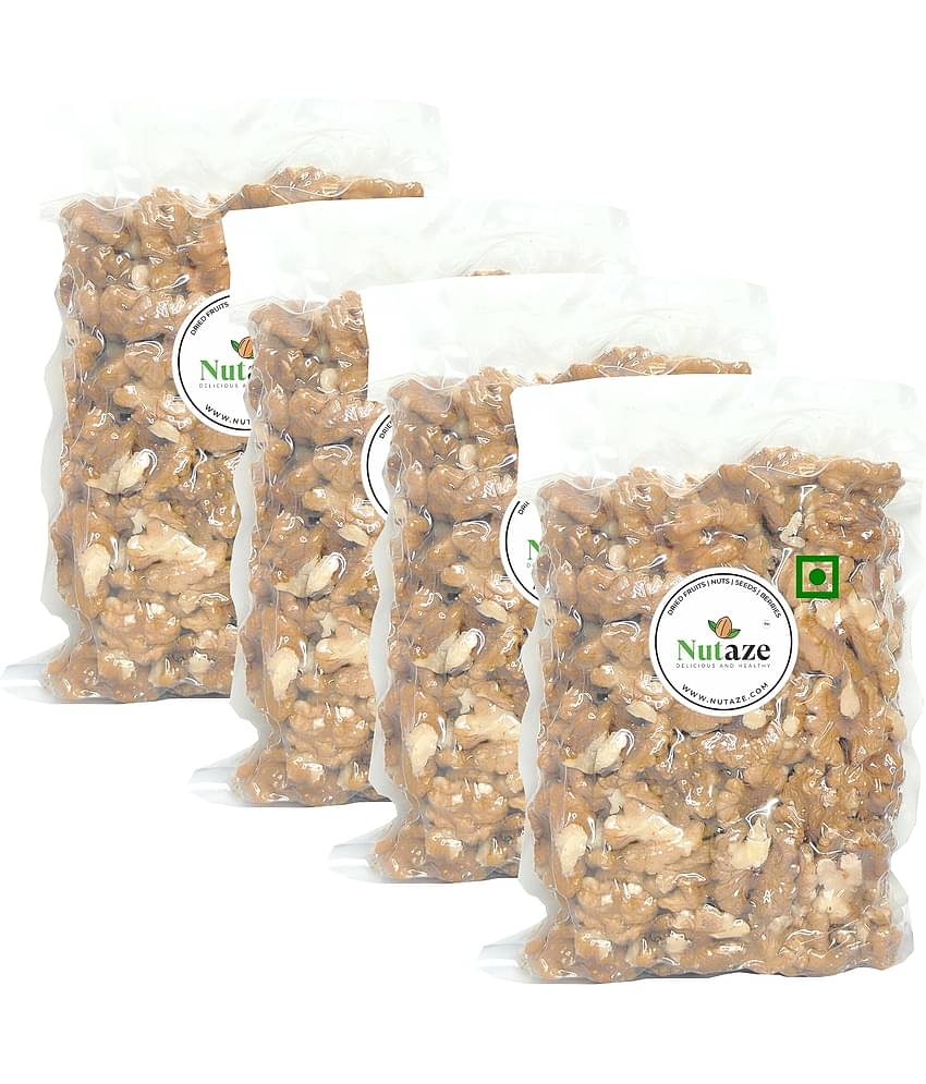 Nutaze Extra Light Walnuts(Akhrot giri) 1 kg Pack of 4