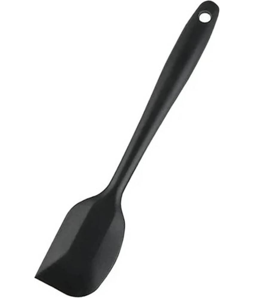 Baskety Silicone Spatula with Stainless Steel Core Mixing Spatula ( Pack of 1, Black)