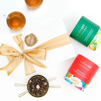 Customized Tea Gift Box | Loose Leaf-₹ 399 / AMBER GLOW-50 Grams (₹899) / GINGER ELIXIR-50 Grams (₹899)