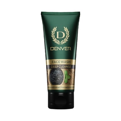 DENVER Deep Cleanse Face Wash - 50GM Each (Combo Set Of 2) | Deep Pore Cleaning Charcoal Face Wash for Men | Fights Acne and Pollution | All Skin Type EXP 02/26