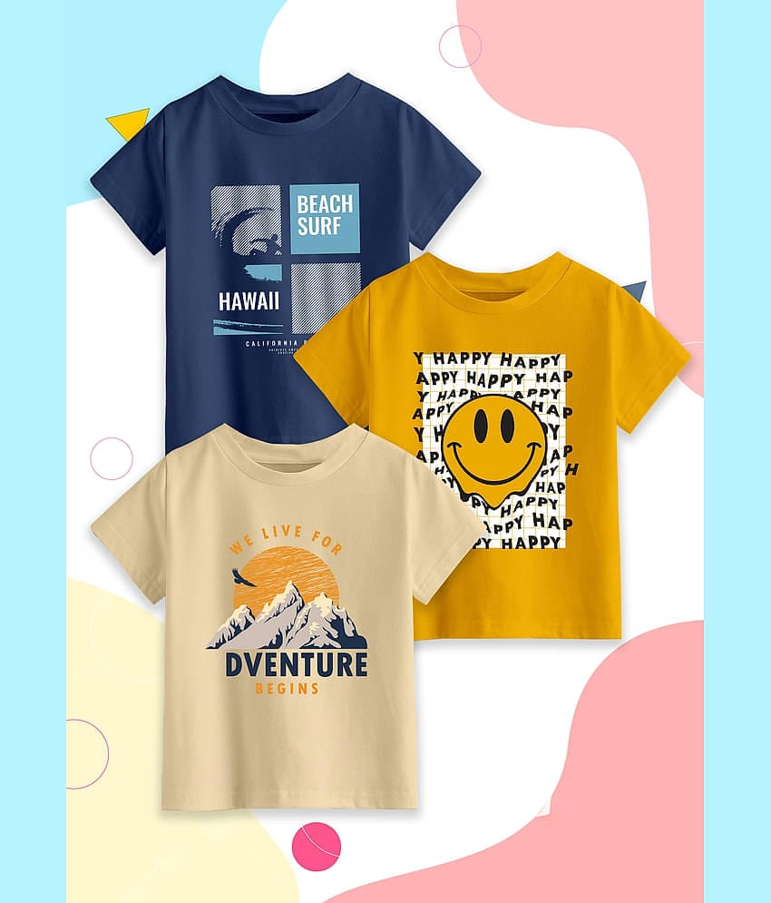 RUNSTARS Pack of 1 Boys Cotton T-Shirt ( Multicolor 6 )