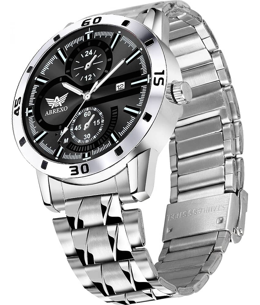 Abrexo Silver Stainless Steel Analog Men's Watch