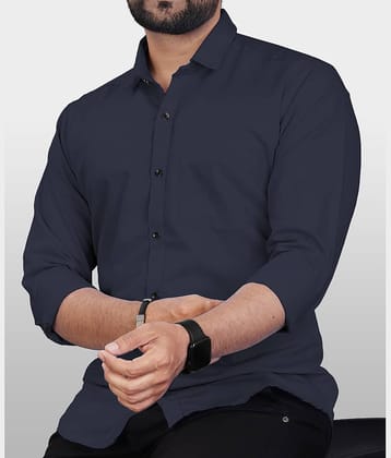 FOXTER Cotton Blend Regular Fit Full Sleeves Men's Formal Shirt - Light Blue ( Pack of 2 )