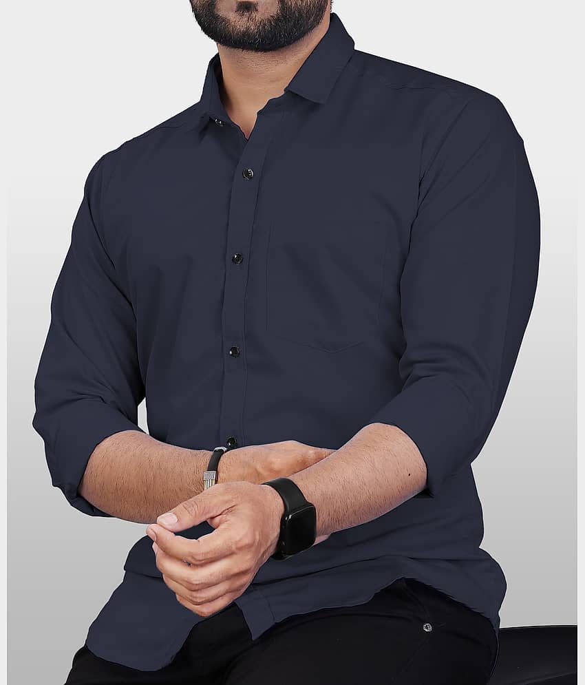 FOXTER Cotton Blend Regular Fit Full Sleeves Men's Formal Shirt - Light Blue ( Pack of 2 )