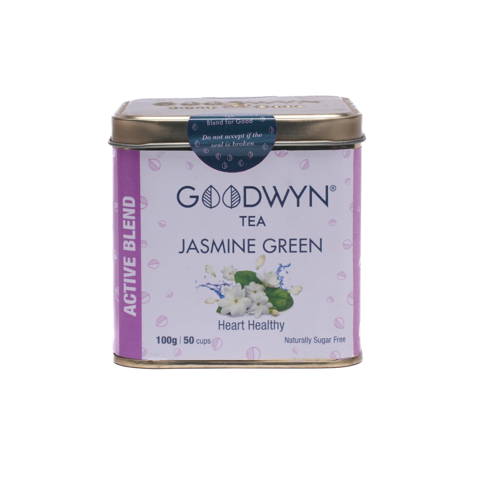 Goodwyn Jasmine Green Tea (100 gm) | Herbal Tea with Real Jasmine Blossom | 100% Natural Loose Tea | Low Caffeine Non Bitter | Rich in Antioxidants