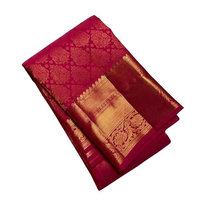 MARGI DESIGNERS Women's New Latest Kanjivaram Banarasi Soft Lichi Silk Trendy Saree with Blouse