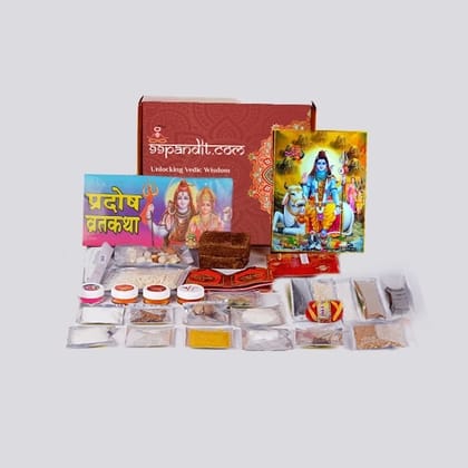 Hassle Free Pradosh Vrat Puja Samagri Kit 26 Items