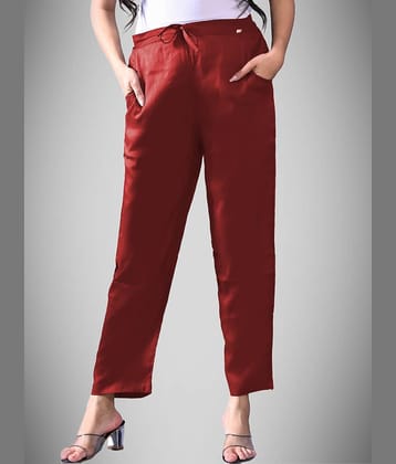 QuaClo - Rust Rayon Regular Women's Casual Pants ( Pack of 1 )