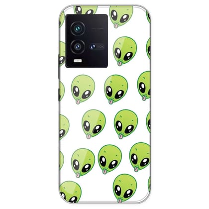 Alien - Clear Printed Silicone Case For iQOO Models-iQOO 9 SE