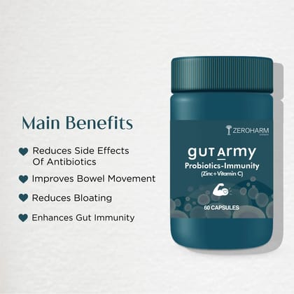Gut Army Probiotic Immunity Booster 60 Capsules