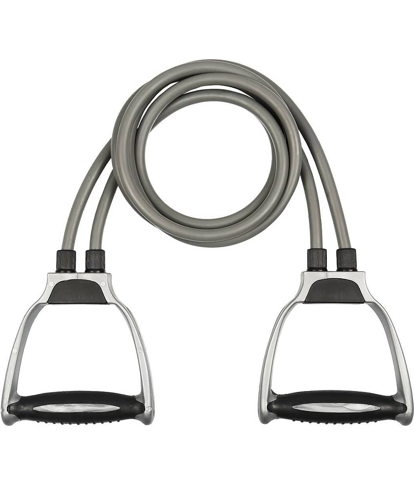 SIGNATRON  Exercise Band, Stretch Resistance Band, Equipment Tube Cords With Foam Handle For Workout