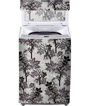 E-Retailer Single Polyester Black Washing Machine Cover for Universal 7 kg Top Load