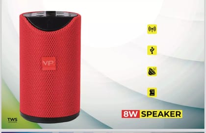 VIP  VS -110  Bluetooth Wireless Speaker with 1200 mAh Battery, 8 W, MUSIC TIME- 5 HOURS  ASSORTED, CHARGING TIME- 1-2 HOURS