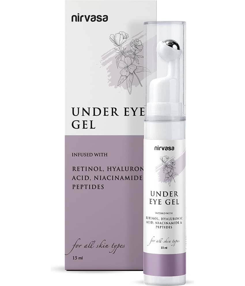 Nirvasa Under Eyegel Cream With Roll On Helps To Reduce Dark Circles & Puffy Eyes All Skin , 15Ml