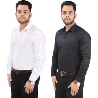 Baleshwar Men Multicolor Solid Casual Shirt (Pack of 2 )