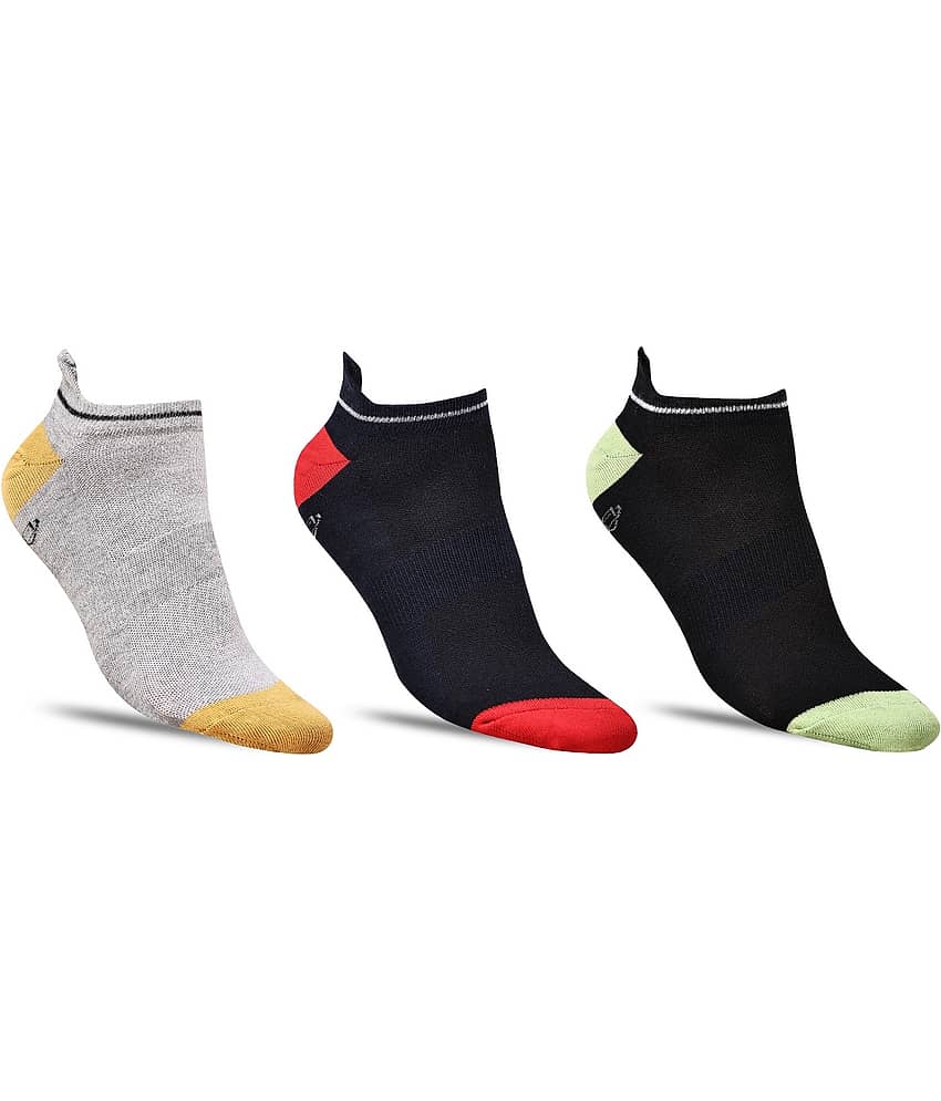 Dollar Socks - Cotton Men's Colorblock Multicolor Ankle Length Socks ( Pack of 3 )