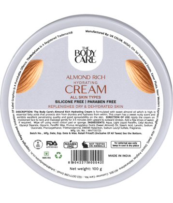 The Body Care Almond Oil Infused Moisturizing Cream For Skin Type ( 100g)