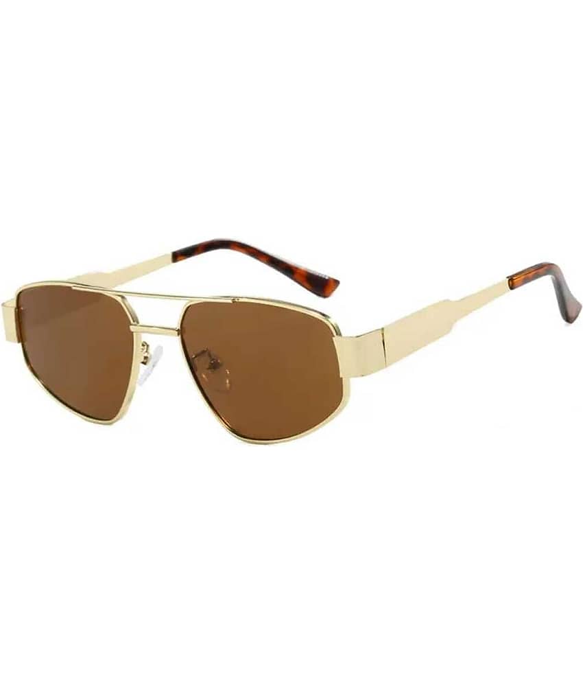 PIRASO Brown Square Sunglasses ( Pack of 1 )