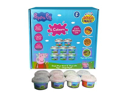 Dough Magic Peppa Pig Dough Tubs 6 Pack