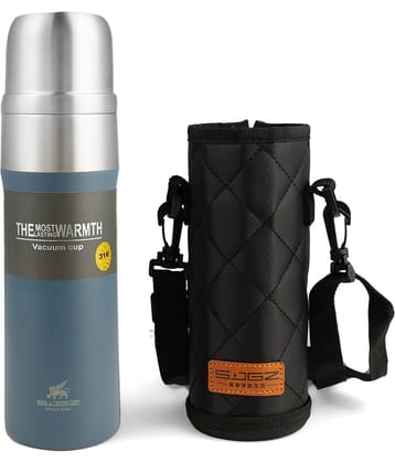 HomePro Hot & Cold Thermosteel Stylist Vaccum Flask Bottle Light blue Steel Water Bottle 500 mL ( Set of 1 )