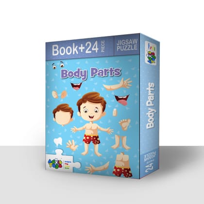 Advit toys Body Parts Jigsaw Puzzle - 24 Piece + 16 Pages Educational Book