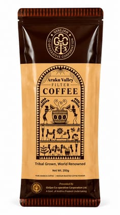 Araku Valley Roasted Ground 100% Pure Filter Coffee 200Gms(Medium Roast)