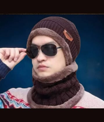 Infispace Pack of 1 Cotton Blend Men's Cap ( Brown )