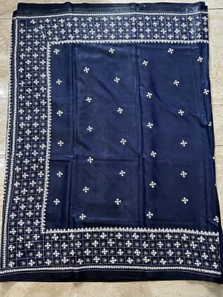 Blended Gujrati Silk Stitch Blue