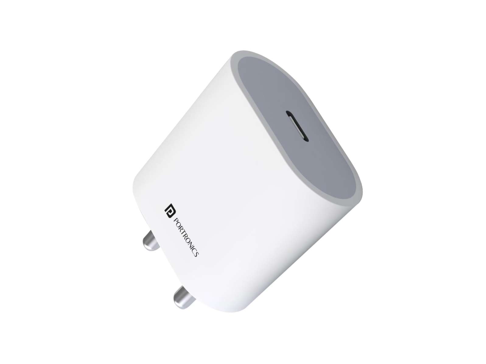 Portronics Adapto 20 Adapter/Charger BIS Certified, Fast Charger, USB-C Port, 20 Watt PD Charge