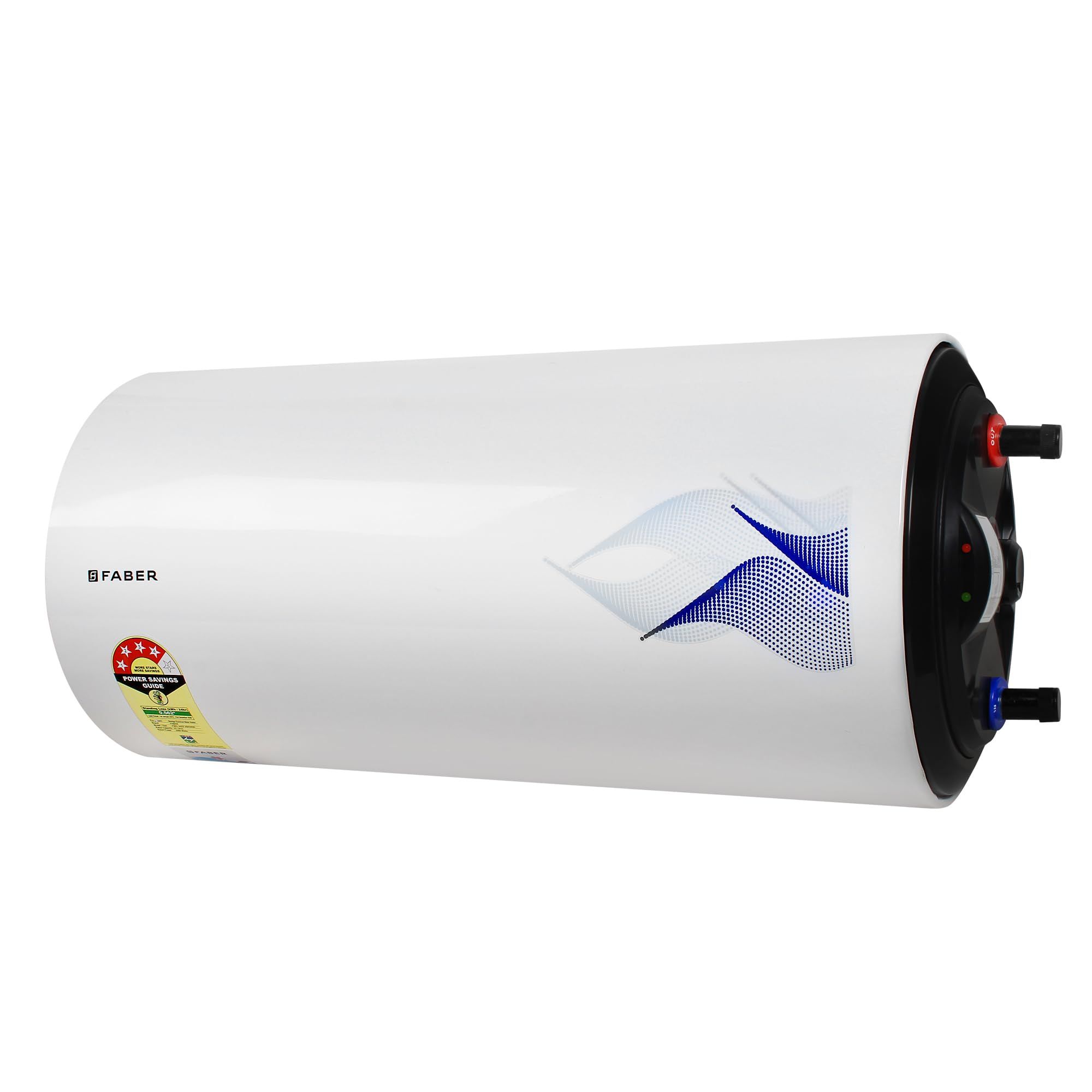 Faber Jazz 15L Horizontal (LH) Storage Water Geyser | 12 Safety Features, Glassline Coated & CRCA EDD Tank, 8 Bar Pressure, Temperature Control, Thermal Cut-Off |2000W, 4 Star (25L - Left Hand Side) Faber Jazz 15L Horizontal (LH) Storage Water Geyser | 1