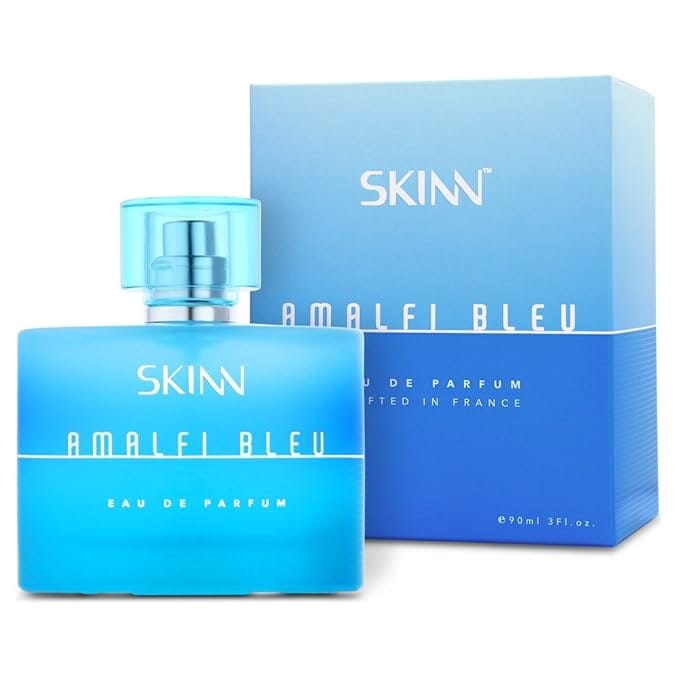Skinn by Titan Amalfi Bleu Perfume| Perfume for Women |90 ml EDP, Long-Lasting fragrance, Aqua and fresh fragrance for Women |IFRA certified | Everday Fragrance