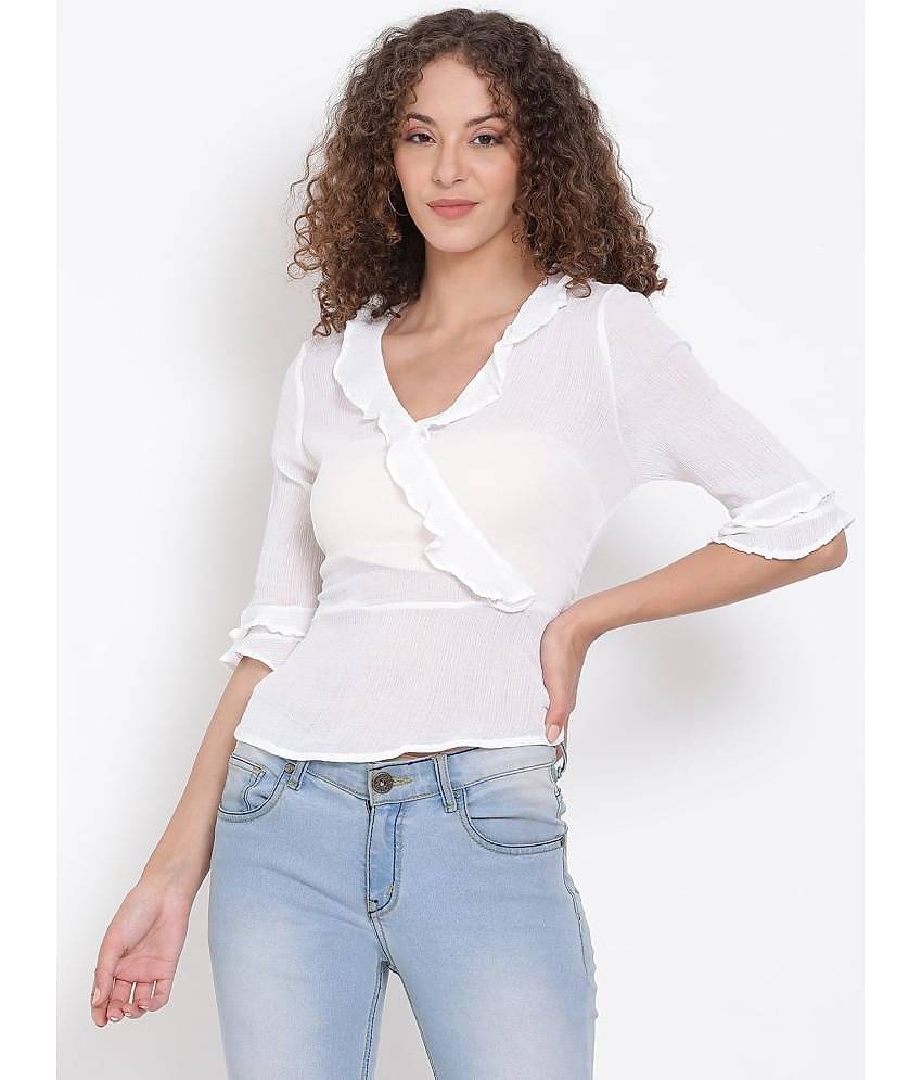 Oxolloxo Women's Cotton Regular Top ( White )
