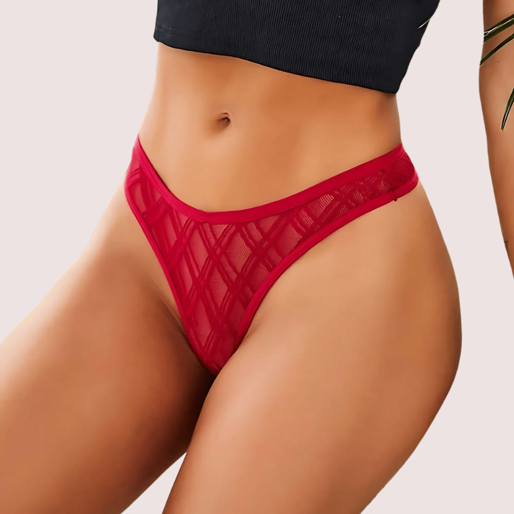 Ladies Low Waist Mesh Hollow Lace Panties