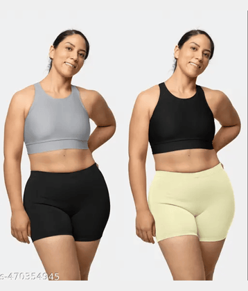 LOVE LONDON Grey Cotton Blend Non Padded Women's Sports Bra ( Pack of 1 )