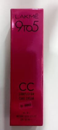 Lakme 9to5 cc complexion care cream 03 bronze 9g