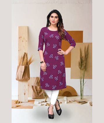 KETAKI FASHION Pack of 1 Crepe Printed Straight Women's Kurti - ( Multicolor )