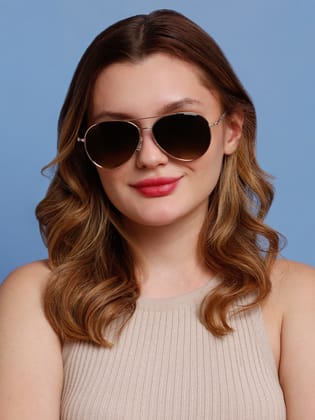 SUNNIES Large Full Frame Metal Aviator Solid Polarized Women Sunglasses-SNS-11682-C102