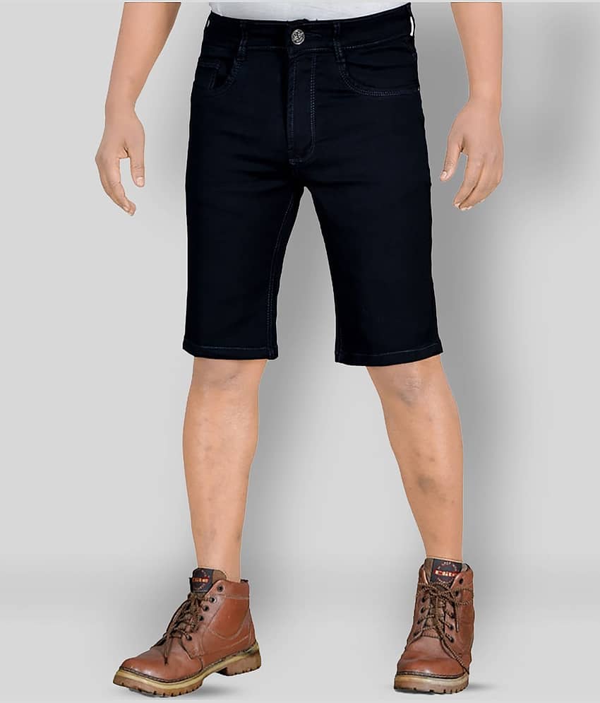 plounge - Blue Cotton Blend Men's Shorts ( Pack of 1 )