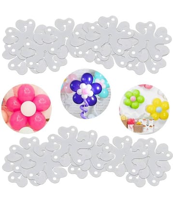 Zyozi ® Flower Shape Balloon Clips for Balloon Holder, Flower Shape Balloon Clips for Balloon, Flower Clips for Balloon Arch for Baby Shower, Wedding, Birthday Party Event Decorations (Pack of 18)