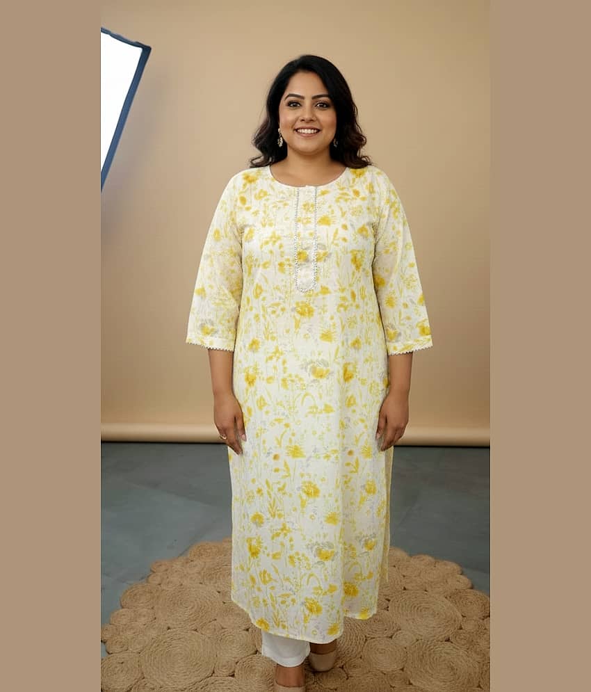 Flavia Creation Women Cotton Printed Straight Kurti ( Multicolor )