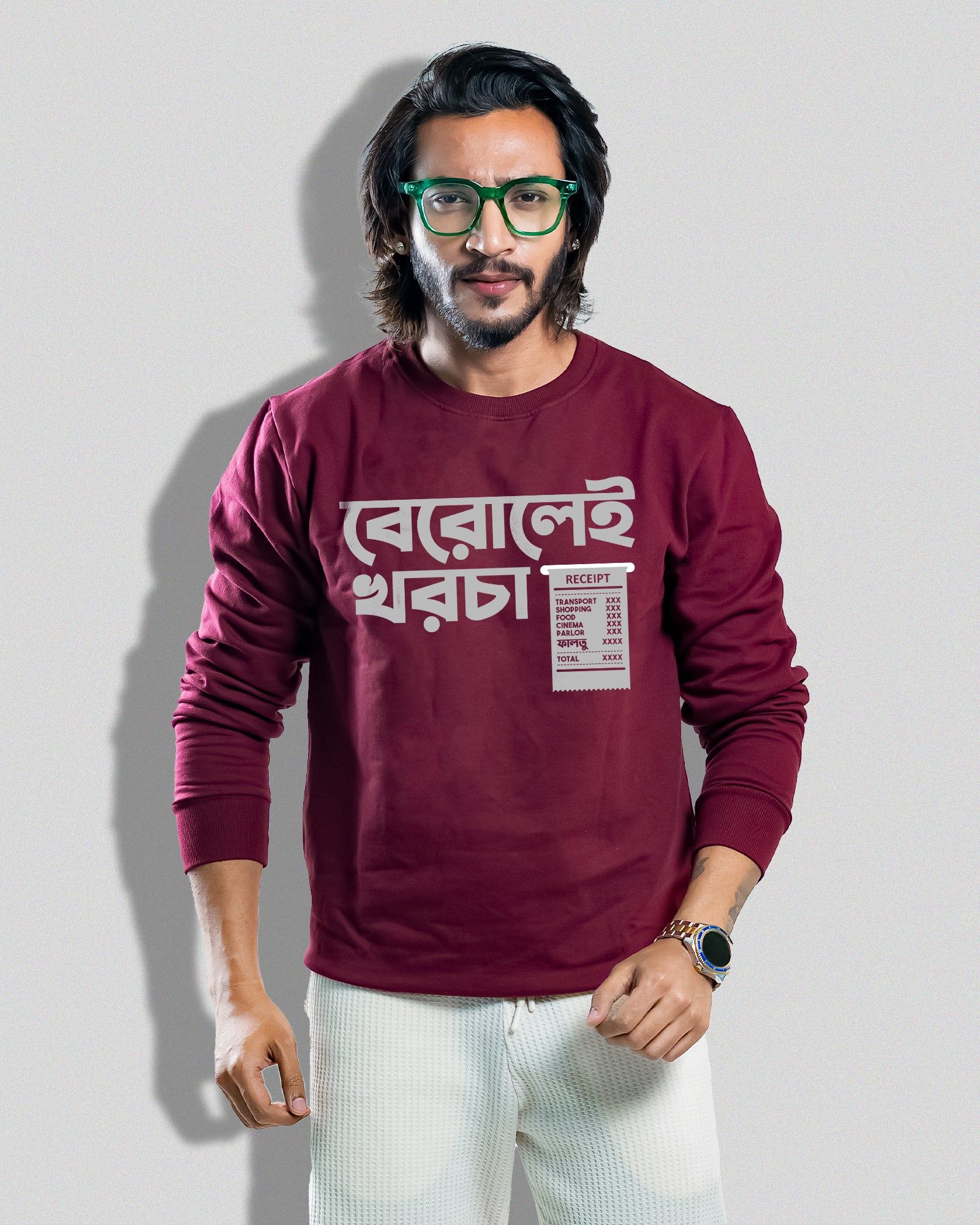 Berolei khorcha (Sweatshirt)-maroon / S