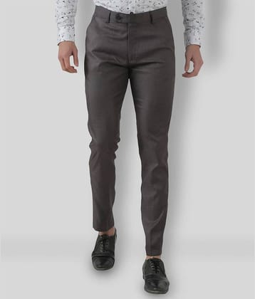 Inspire Clothing Inspiration - Grey Polycotton Slim - Fit Men's Formal Pants ( Pack of 1 )