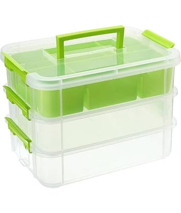 Plastic 3 Layer Jewellery/Stationery/Make Up/Cosmetic Organiser Storage Box