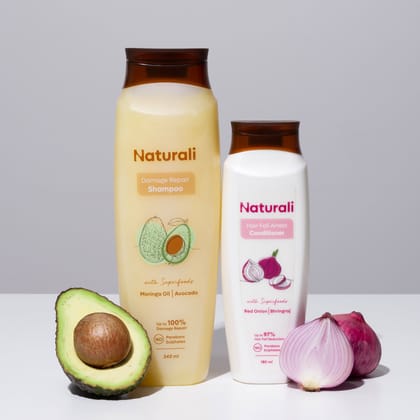 Naturali Damage Repair Shampoo + Hair Fall Arrest Conditioner-370ml+180ml