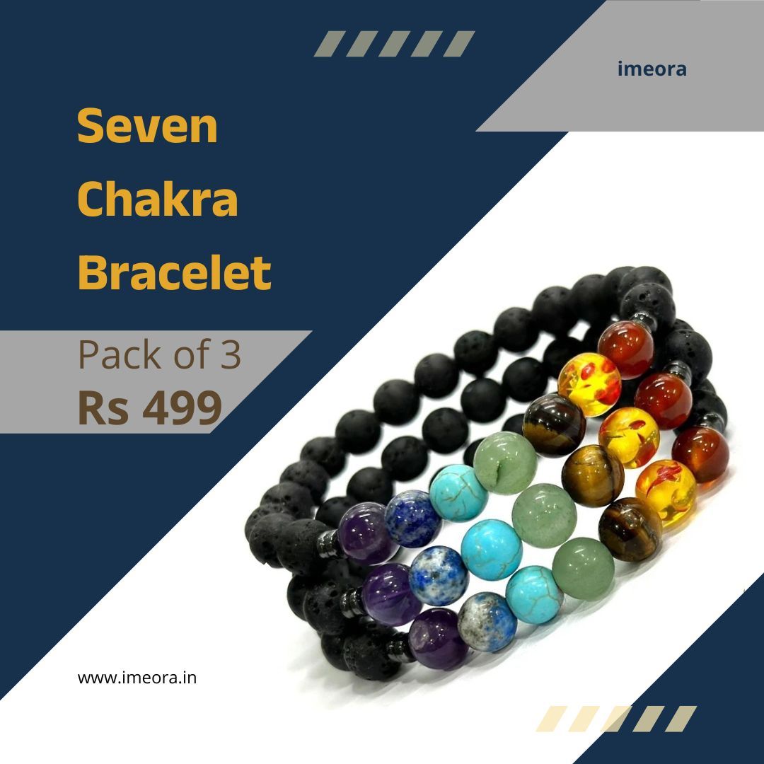 Certified 7 Chakra Bracelet - Pack of 3