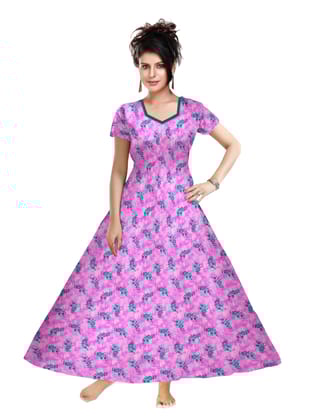 Rossa 100% Pure Cotton Nighty for Ladies-Medium