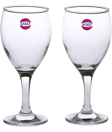 Somil Wine  Glasses Set,  250 ML - (Pack Of 2)