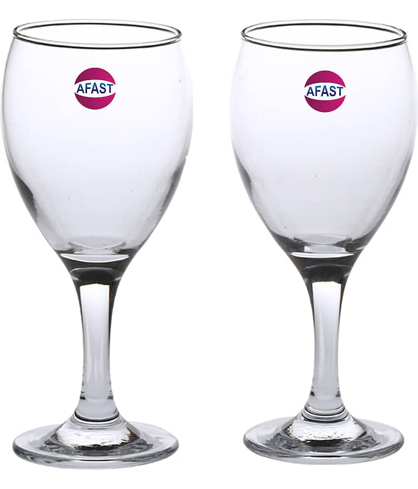 Somil Wine  Glasses Set,  250 ML - (Pack Of 2)