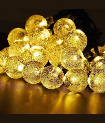 MIRADH 5 Metre 20 Crystal Plug powered String Lights Yellow