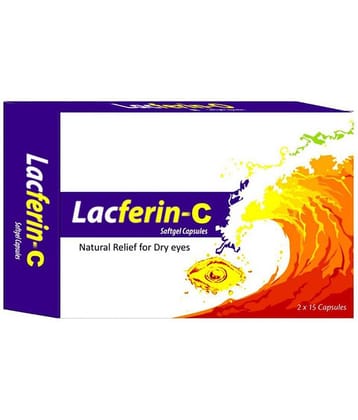 Shrey's Lacferin C for Dry Eyes with Curcumin, Omega 3 & Vitamin D 1 no.s Minerals Softgel